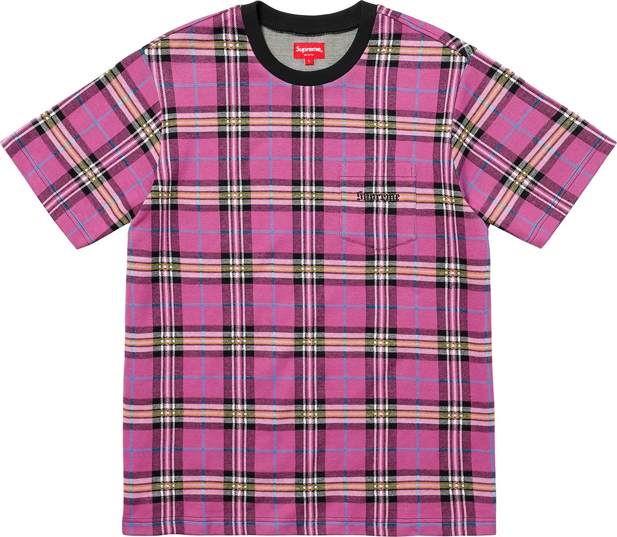 Jacquard Tartan Plaid Pocket Tee view 2